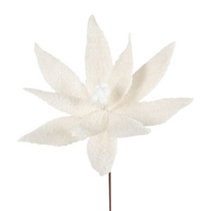 Pic décoratif poinsettia crème 19 5/8 po VERTUO