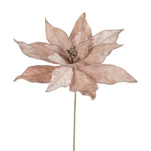 Pic décoratif poinsettia rose 17 3/4 po VERTUO