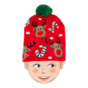 Tuque de Noël lumineuse VERTUO