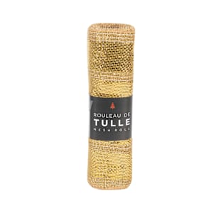 Rouleau de tulle doré 10 po x 15 pi VERTUO