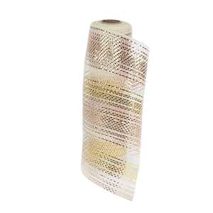 VERTUO Cream and Pink Mesh Roll 10 in. x 15 ft.