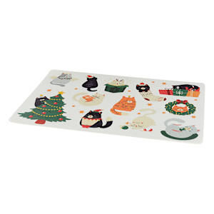 Napperon rectangulaire chats festifs 17 3/4 po x 11 3/4 po VERTUO