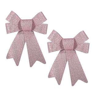 VERTUO Pink Christmas Bows 4 in. Pkg/2