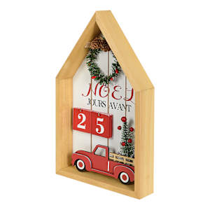 VERTUO Truck Advent Calendar Wall Decoration 13 3/8 in.