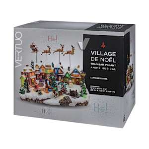 Village de Noël animé musical et illuminé VERTUO