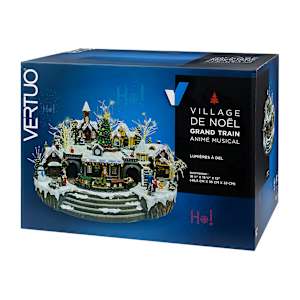 Village de Noël animé musical et illuminé VERTUO