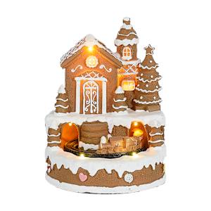 VERTUO Animated Musical and Illuminated Gingerbread House