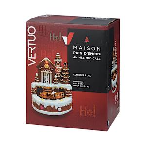 VERTUO Animated Musical and Illuminated Gingerbread House