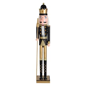 VERTUO Black and Gold Nutcracker 36 in.