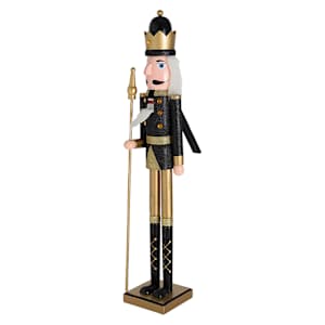 VERTUO Black and Gold Nutcracker 36 in.