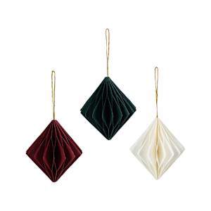Ensemble de 3 ornements losanges 2 3/4 po VERTUO