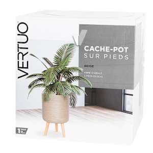 VERTUO Standing Pot Cover 11 3/4 in. Beige