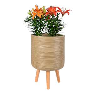 VERTUO Standing Pot Cover 11 3/4 in. Beige