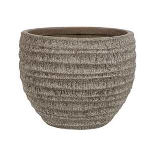 VERTUO Bamboo Effect Pot Cover 14 5/8 in. Brown