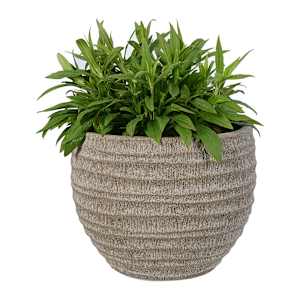 VERTUO Bamboo Effect Pot Cover 14 5/8 in. Brown