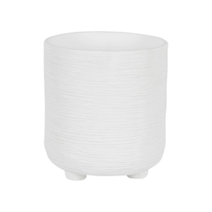 VERTUO Stripes pattern Pot Cover 4 1/2 in. White