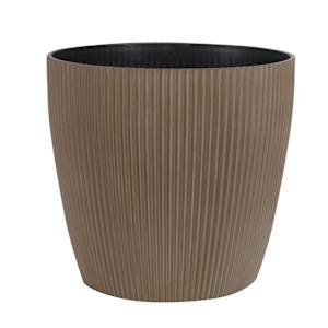 VERTUO Ribbed Plant Pot 13 3/4 in. beige
