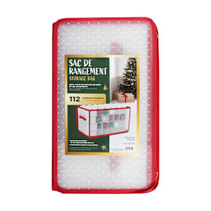 Sac de rangement pour ornements de Noël 112 compartiments