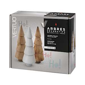 Ensemble de 3 arbres décoratifs 6 5/8 po VERTUO