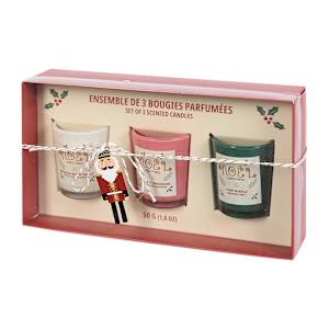 Ensemble de 3 bougies parfumées 50 g