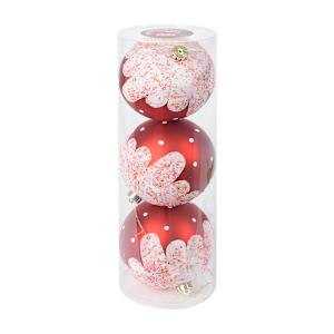 Boules de Noël bonbons 5 7/8 po Ens/3 VERTUO