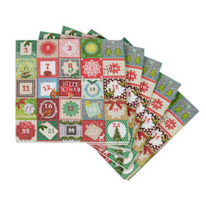 Serviettes de table calendrier de l'Avent Pqt/20