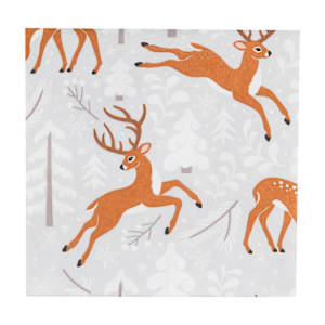 Serviettes de table chevreuils Pqt/20