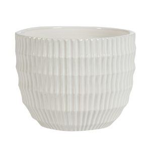VERTUO Ondu White Pot Cover 8 5/8 in.