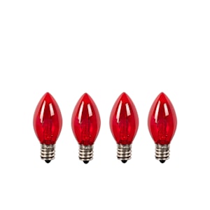 Christmas C7 Bulbs 5 W, Red Pkg/4