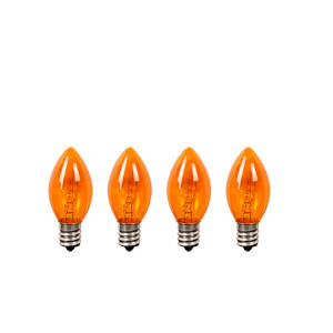 Ampoules de Noël C7 5 W or Pqt/4