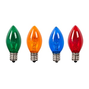 Ampoules de Noël C9 7 W multicolore Ens/4