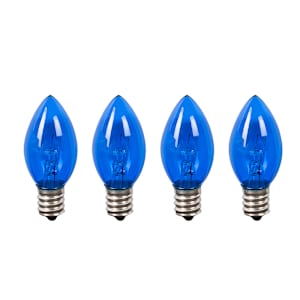 Christmas C9 Bulbs 7 W, Blue Pkg/4