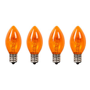 Ampoules de Noël C9 7 W or Pqt/4