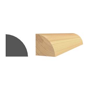 Clear Jointed Pine Quarter Round Moulding - 11/16 in. x 11/16 in. x 8 ft.