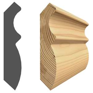 Clear Jointed Pine Crown 7/16 in. x 2 1/8 in. x 8 ft.