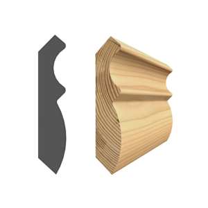 Clear Jointed Pine Crown 7/16 in. x 2 1/8 in. x 8 ft.