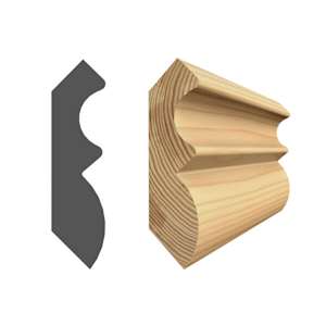 Clear Jointed Pine Crown 7/16 in. x 1 5/8 in. x 8 ft.