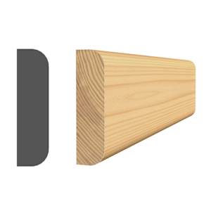 Clear Jointed Pine Joint Cover 5/16 in. x 1 1/16 in. x 8 ft.