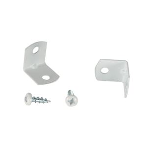 Équerres métalliques pour meubles 3/4 po blanches Pqt/50