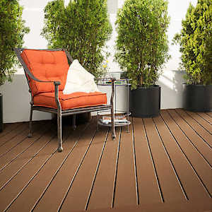 Trex Enhance Basics Composite Patio Board Grooved Edge Saddle 5 1/2 in x 16 ft