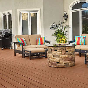Trex Enhance Basics Composite Patio Board Grooved Edge Saddle 5 1/2 in x 16 ft