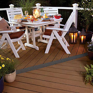 Trex Enhance Basics Composite Patio Board Grooved Edge Saddle 5 1/2 in x 16 ft