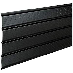 Soffite en aluminium ventilé calibre standard noir 16 po x 12 pi