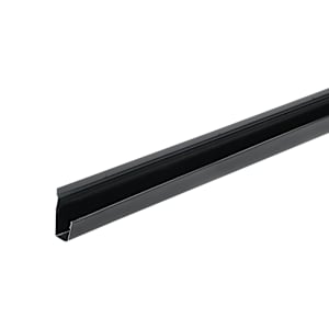 Moulure J pour soffite en aluminium noir 1/2 po x 12 pi