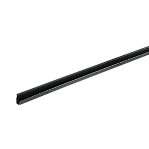Moulure J pour soffite en aluminium noir 1/2 po x 12 pi