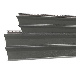 Iron Grey 88 Designer Vinyl Siding Double 4.5 in. 9 in. x 12 ft. 6 in.
