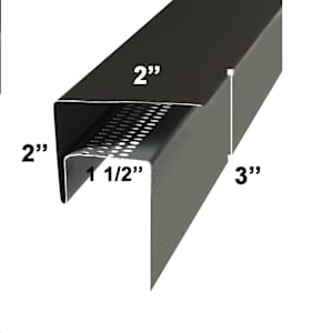 Siding Vent Moulding 10 ft. Black
