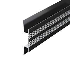 Ventilated strip for soffit 10 ft. Black
