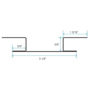 Ventilated strip for soffit 10 ft. Black