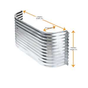 Margelle de fenêtre 54 po x 22 po x 22 po